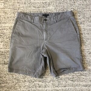 Saks Fifth Avenue Herringbone Shorts Casual Chino‎ Gray Mens Size 34